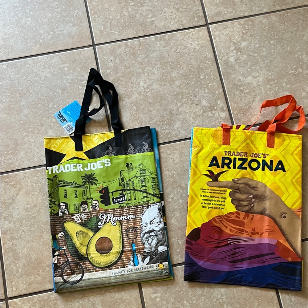 Trader Joe's Colorful Reusable Bags Arizona &  California
